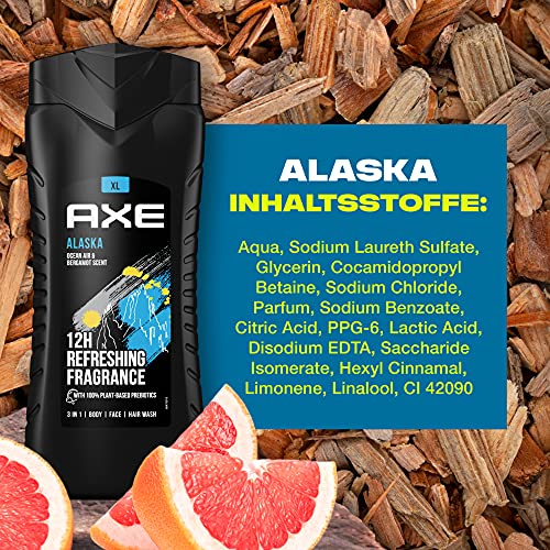 Axe 3-In-1 Gel Doccia E Shampoo Alaska Xl Per Freschezza E Fragranza Durature Dermatologicamente Testato 400 Ml, 1 Unità - 6