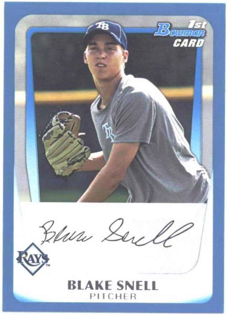 2011 Bowman Draft Prospects Blue #BDPP52 Blake Snell Tampa Bay Rays MLB Baseball Card /499 NM-MT