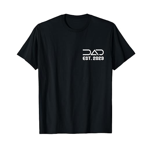 Dad Est. 2023 Father's Day Daddy Expecting Baby Best Dad Men T-Shirt