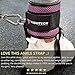 FIGHTECH Ankle Straps for Cable Machines | PRO Series Fitness Ankle Cuffs for Women & Men | Padded Ankle Straps Gym Cable Attachment for Glute and Leg Workouts (Lavender)