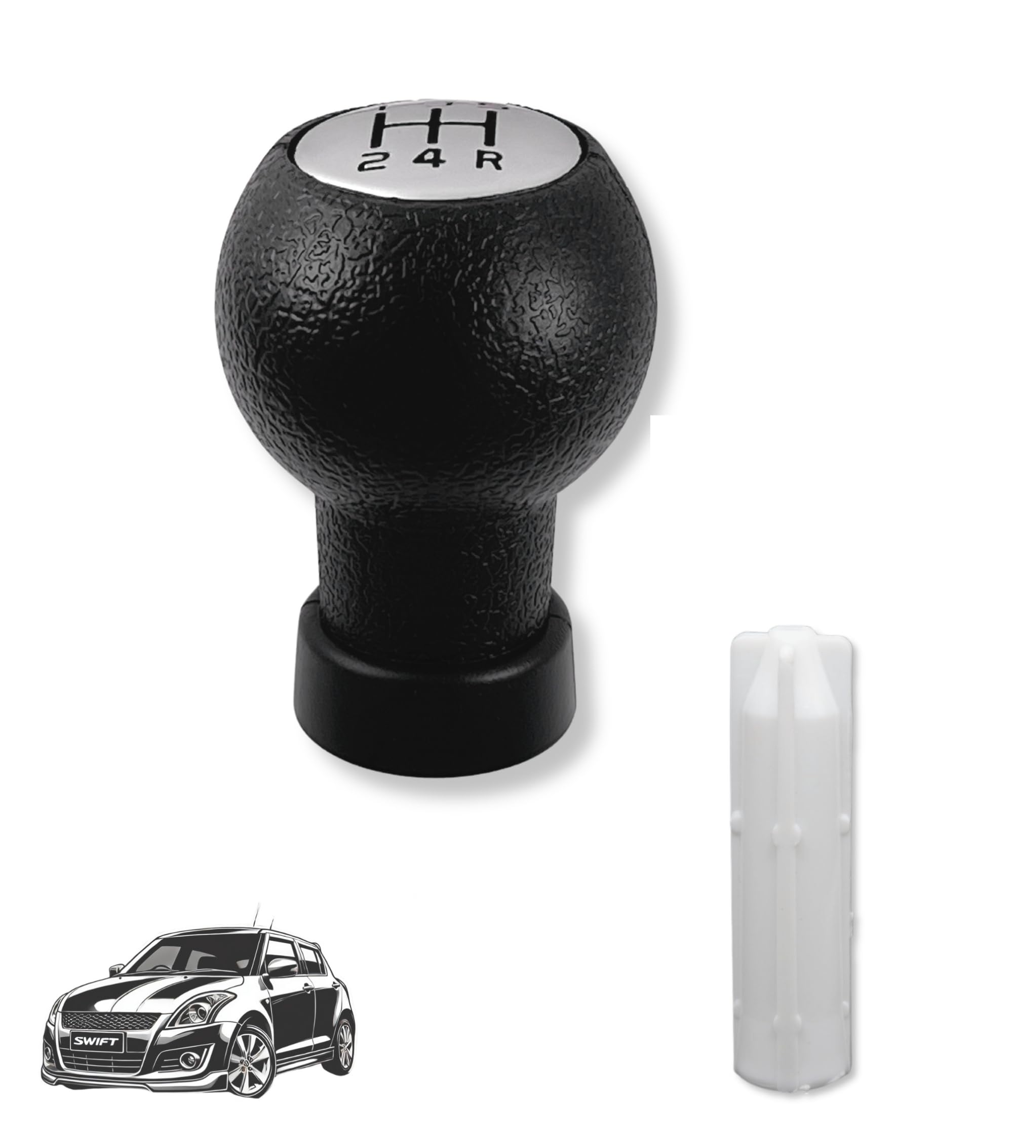 Kit Pomello Cambio 5 Marce Per Suzuki Swift, Fiat Sedici E Altri - Con Adattatore Per Leva A T