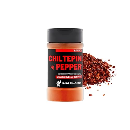 Miniatura 3 de Alebrixes - Paquete de 2 piezas Chiltepin  Botella entera de 35 onzas 353oz  Chiltepin molido 35 oz 100 g  Para mariscos condimentos mexicanos