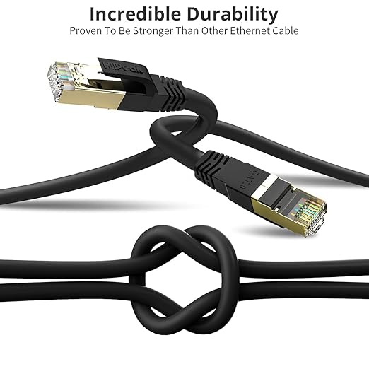 Cable Ethernet HiiPeak Cat8 2 pies RJ45 40Gbps 2000MHz miniatura 5