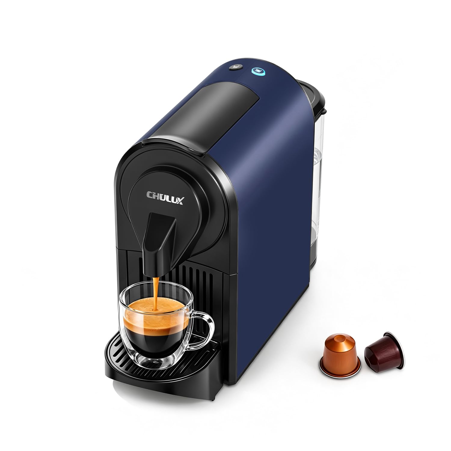 CHULUX Bafè-Pro Compact Espresso Coffee Machine for Nes Original Pods, Navy