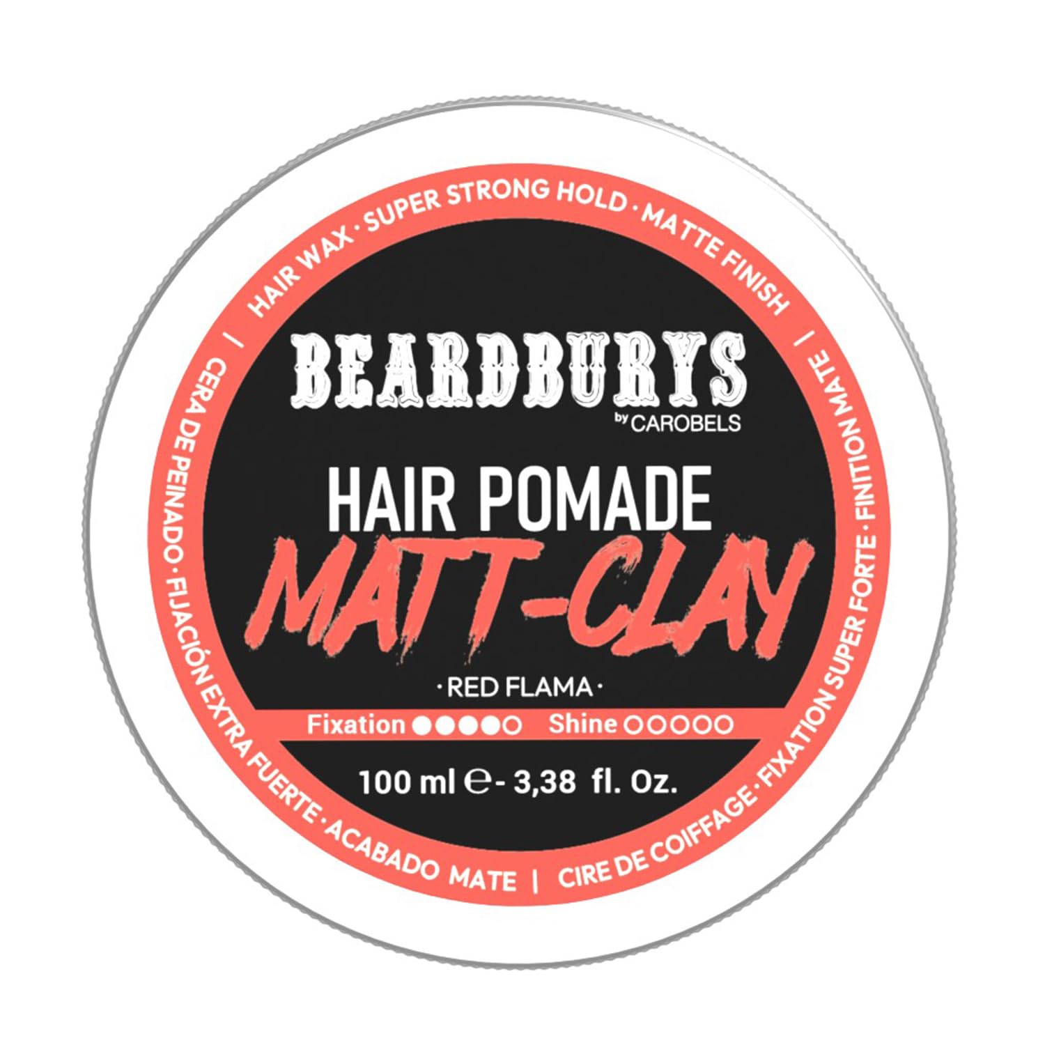 Beardburys Matte Hair Clay for Men, Extreme Hold and Matte Finish, Water-based Styling Clay for Immaculate Style that Lasts all Day, 100ml