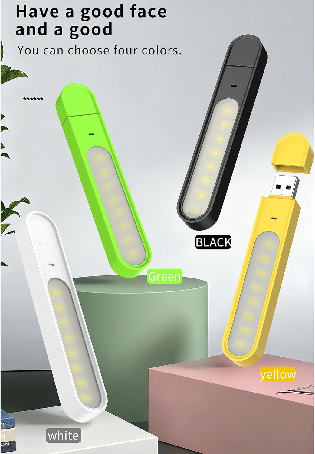 USB LED Light Portable Small Book Reading Lamp for Computer Flexible Bendable Night Light Laptop Desk USB Reading Lamp