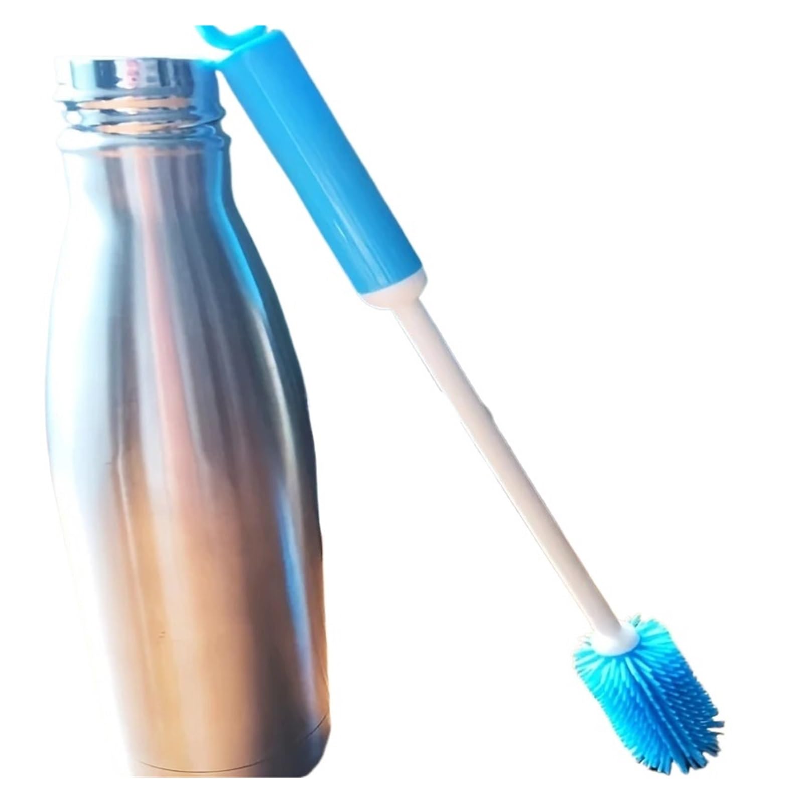 2PC Cup Brush, Bottle, Silicone, Insulated, Cleaning(Bule)