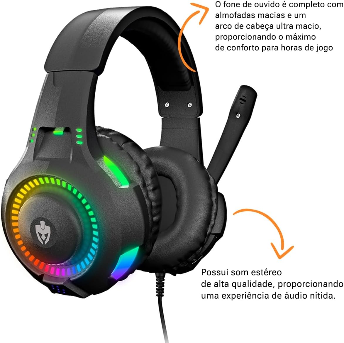 FONE DE OUVIDO HEADSET GAMER RIVAL - EG307 - EVOLUT