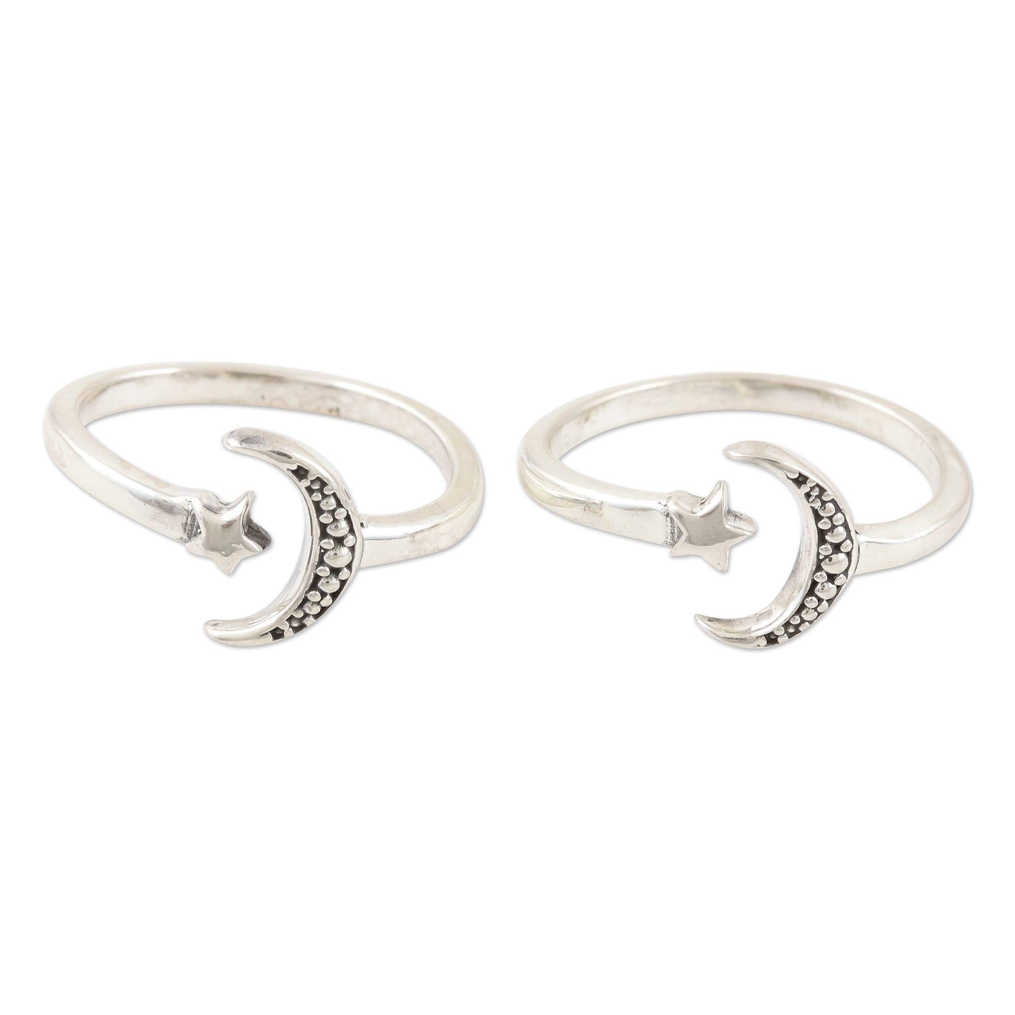silver tree 925 sterling Silvertree925 Beautiful Moon and Star Symbol Toe Ring for Women Stylish in Pure Sterling Silver 925 Toe Ring (ST1135)-picture-11