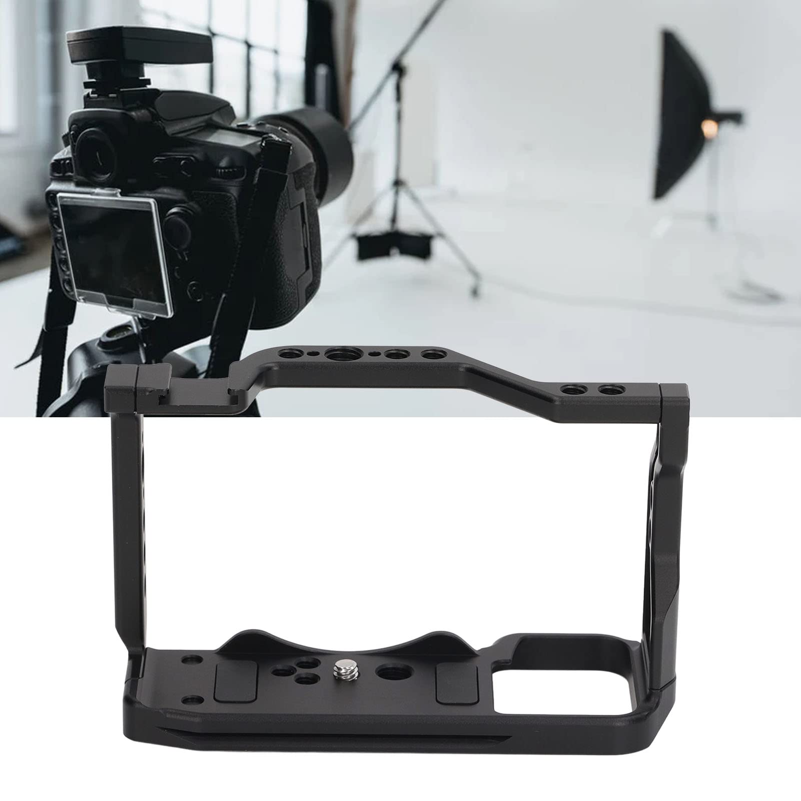 Jaula de Cámara para A7C, Kit de Jaula de Tiro con Estabilizador de Video para Cámara con Manijas Magnéticas Inferiores, Accesorios de Cámara Estabilizadora de Plataforma