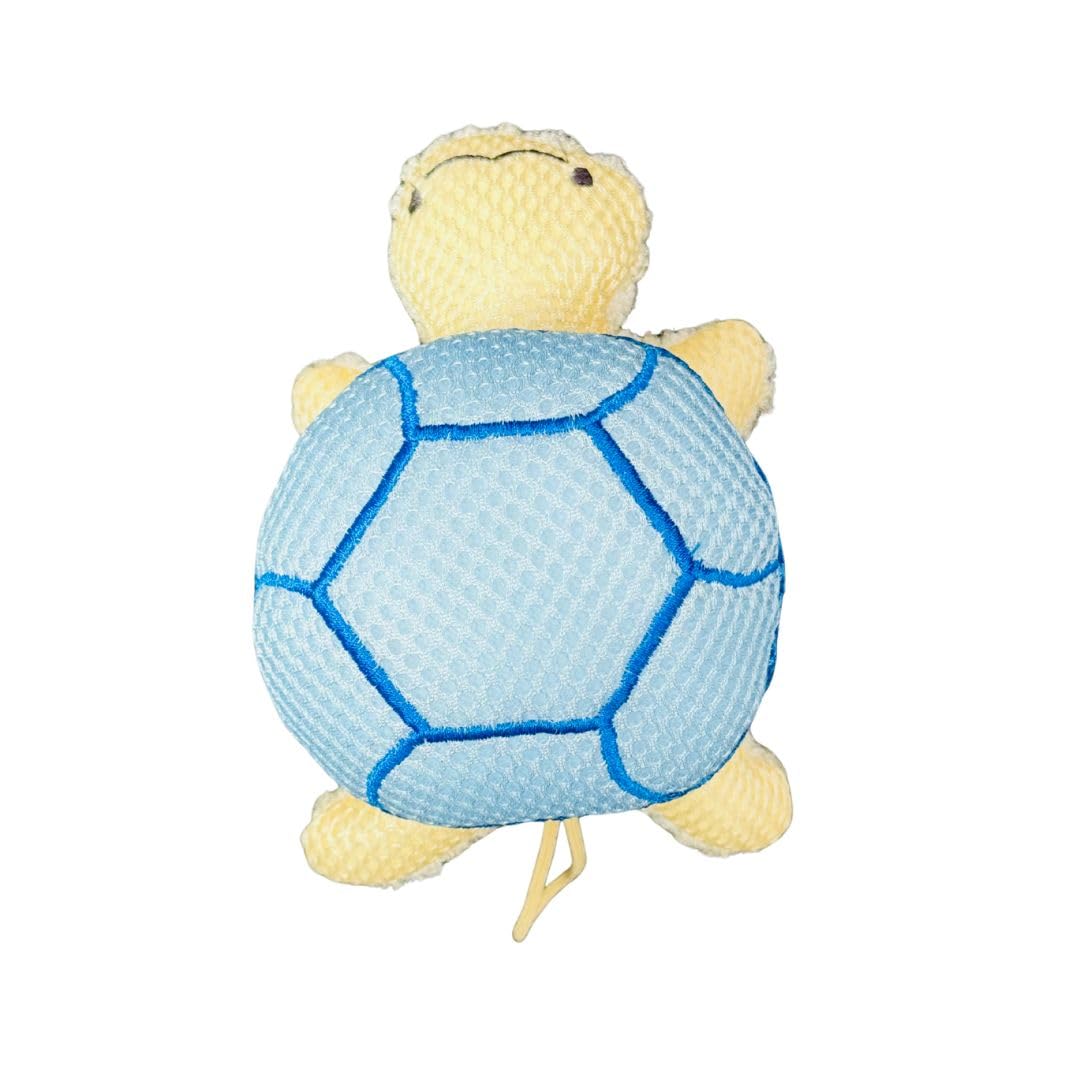 ECO SHINE Bamboo Bath Loofa with Cute Turtle Shape, Plant Based Eco Friendly Loofa for Shower, Antimicrobial, Anti Odour, Germ Free & Water Saving, Small Size, Gentle Exfoliating Scrubber - Blue-image-26