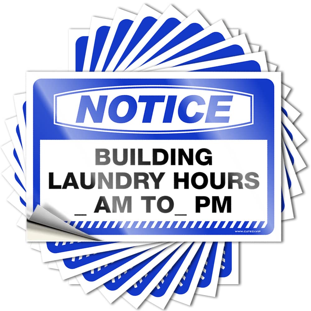 Holiday Southern Sticker - Notice Building Laundry Hours_ Am to_ Pm Removable Decal Hat Easy Peel for Taupe(6X9CM)