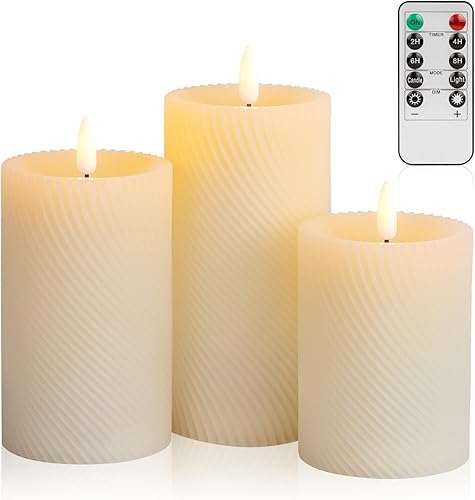 Miniatura 194 de Angelloong Velas parpadeantes de cristal transparente, sin llama, funcionan con control remoto y baterías, velas LED con temporizador, románticas