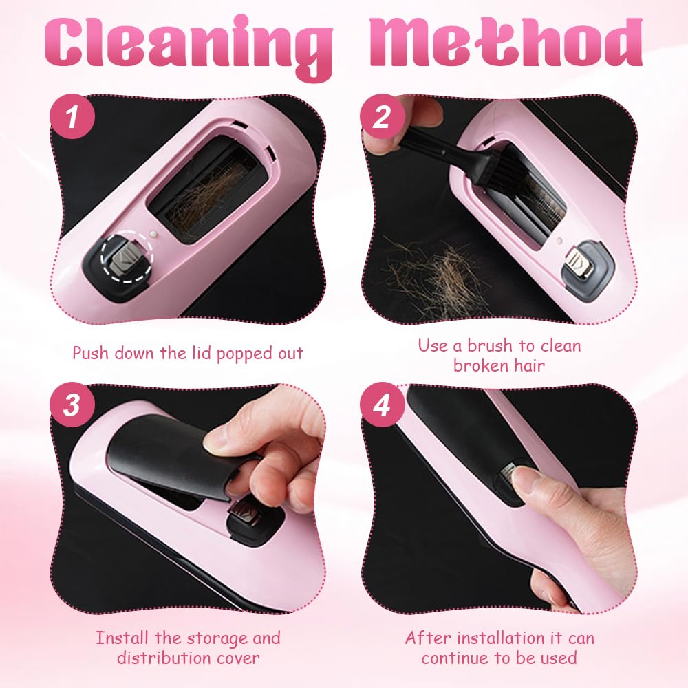 Spliss Entferner Gerät, Mini Kabelloser Haarschneider mit Spliss, Spliss Trimmer mit LED Anzeige, Tragbarer Split Ends Hair Trimmer, Splissentferner für Haare mit Negativ Lonen Haarpflege