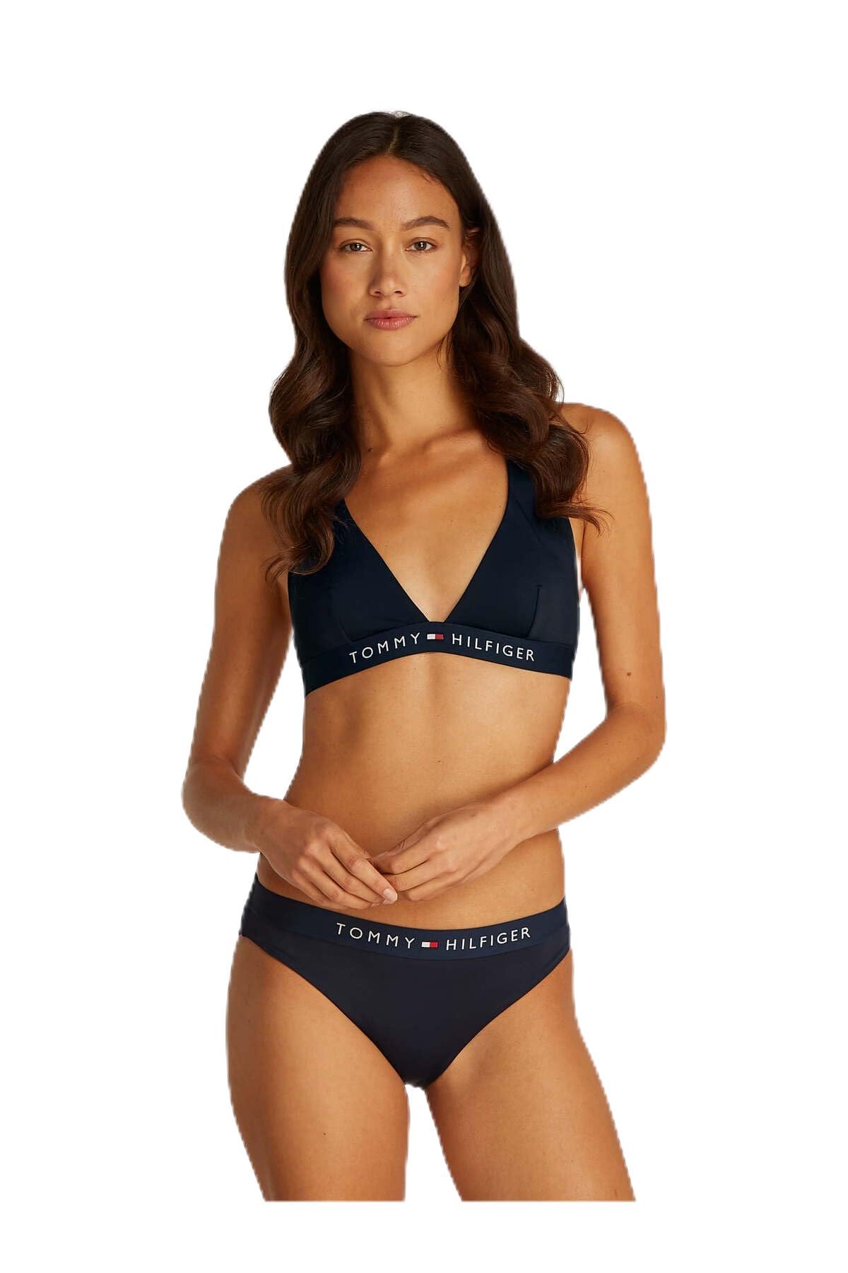 TOMMY HILFIGER Damski HALTER RP UW0UW05813, niebieski, M, Niebieski (Dark Night Navy), M