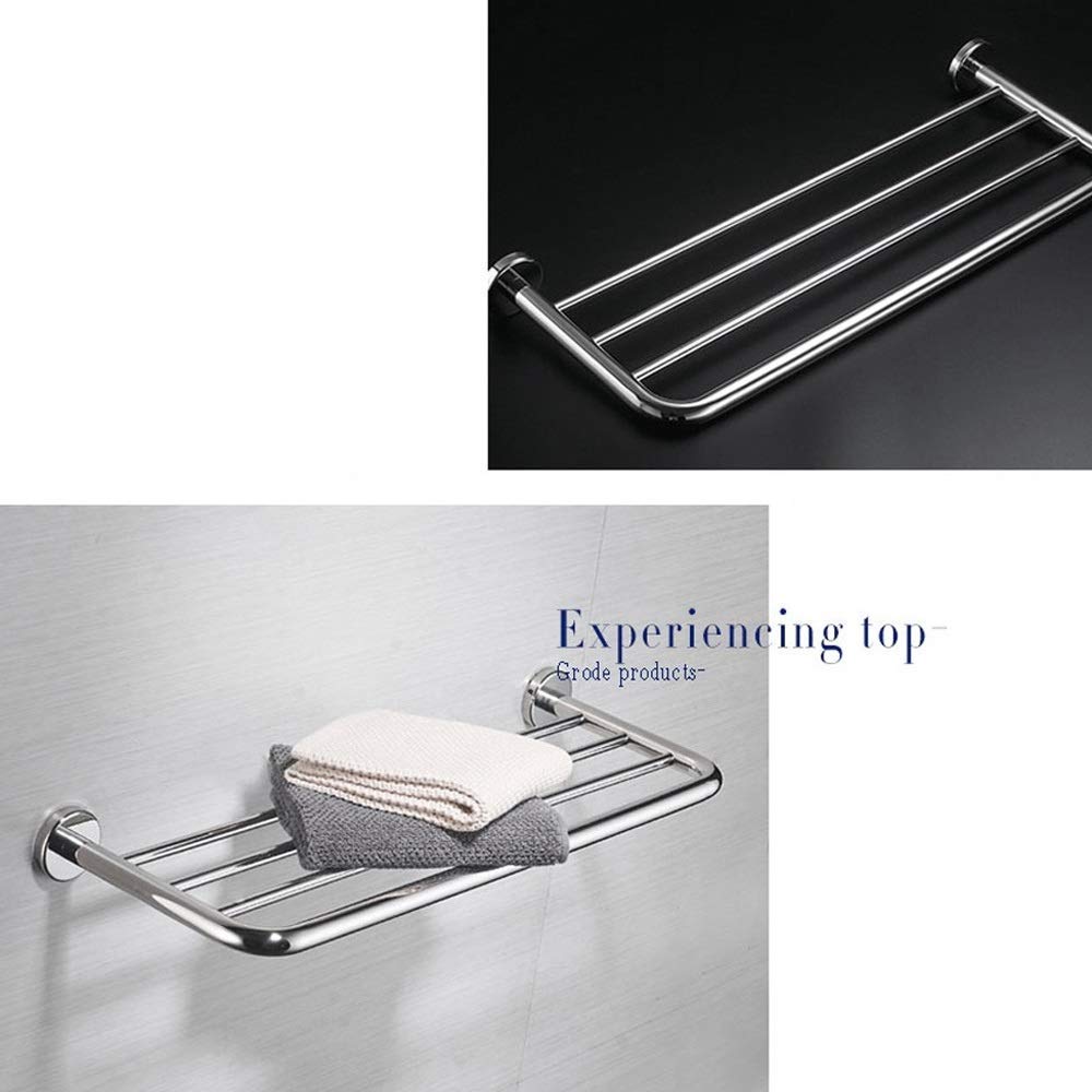 Estantes de pared de acero inoxidable 304, toallero cromado montado en la pared, estante para toallas de baño de acero inoxidable