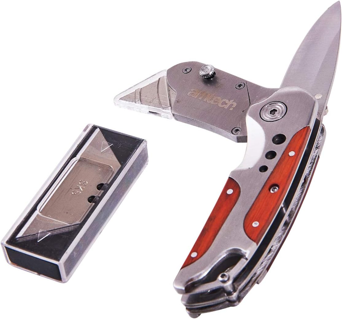 Amtech S0335 2in1 Tradesman 5 Blades, Folding Craft & Utility Knife