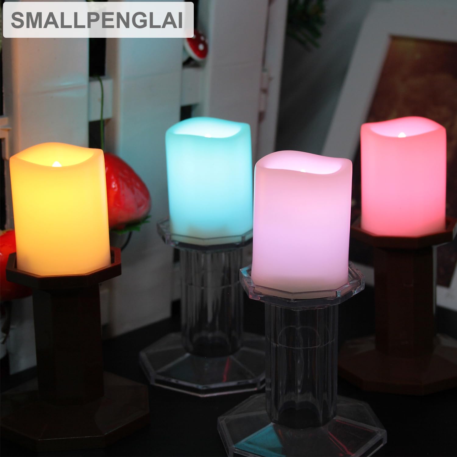 Set Of 10 Multi-Color Changing Flameless Candles With Remote – LED Votive Tea Lights With Timer, Battery Operated