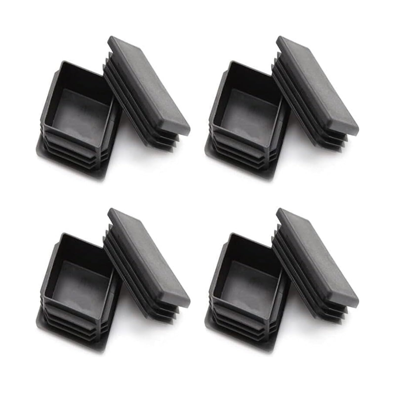 Rubber chair leg caps, Black Rectangle Chair Leg Caps, 8pcs, Multiple Sizes(50 * 70mm)
