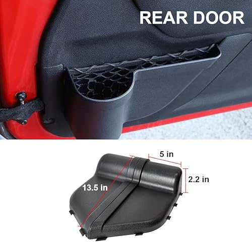 Miniatura 4 de 4 bolsillos de almacenamiento para puerta delantera y trasera, bandeja organizadora lateral para Jeep Wrangler JL JLU Rubicon Sport Sahara Gladiator
