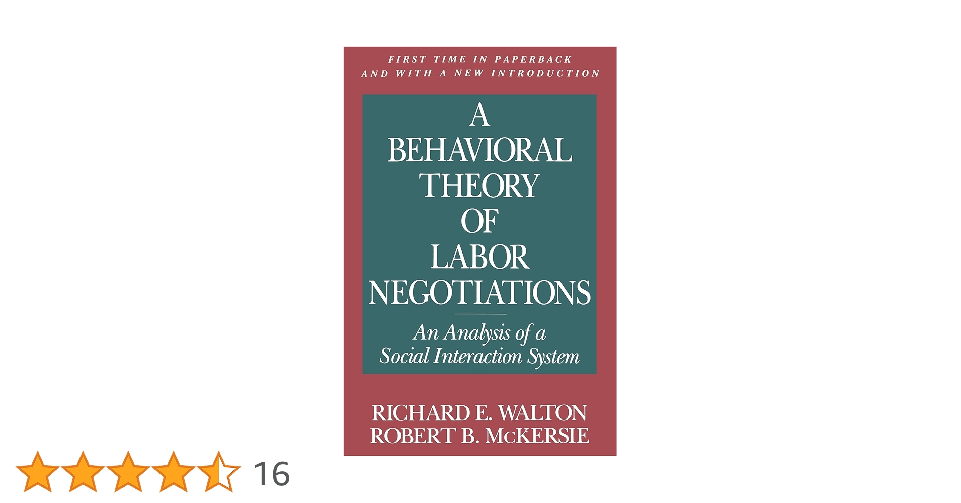 ▼A Behavioural Theory of Labour Negotia. A Behavioral Theory of Labor Negotiations: An Analysis of a