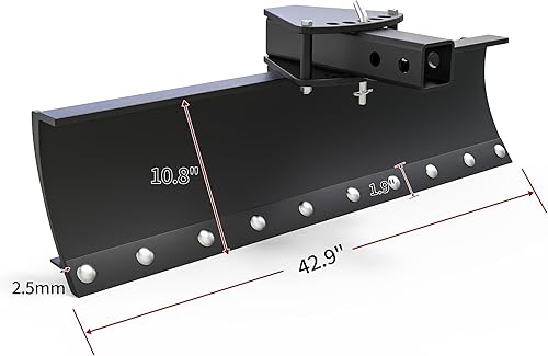 Miniatura 3 de YITAMOTOR ATVUTV Hoja de Raspado Implemento 42" Raspador de Caja Trasera 2" Diámetro Interior Se Ajusta a Elevadore de Implemento Manual ATVUTV