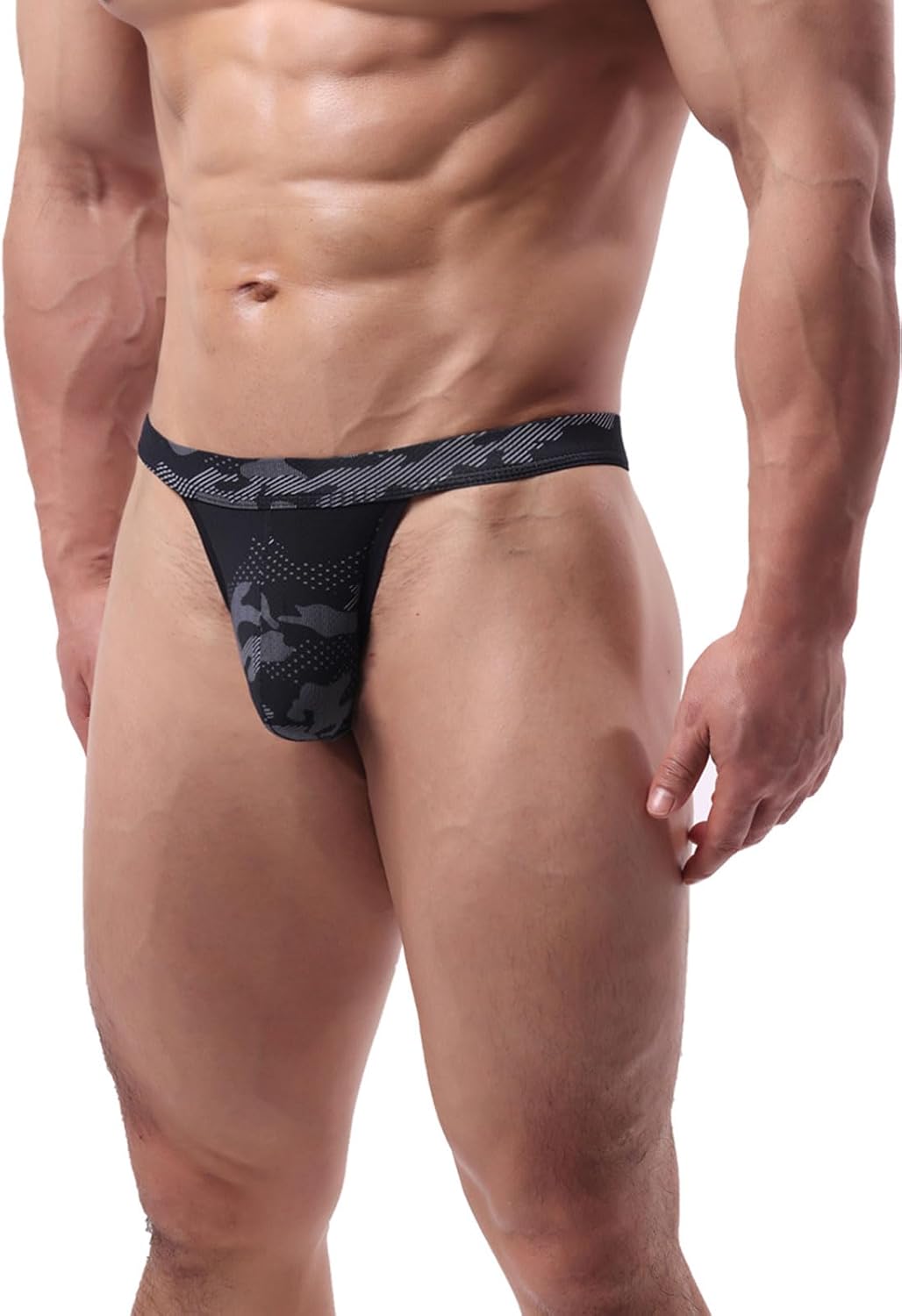 Summer Code Men's Thong Camo G-String Underwear Bulge Enhancing Pouch Panties Comfort Men Bikini - Image 3