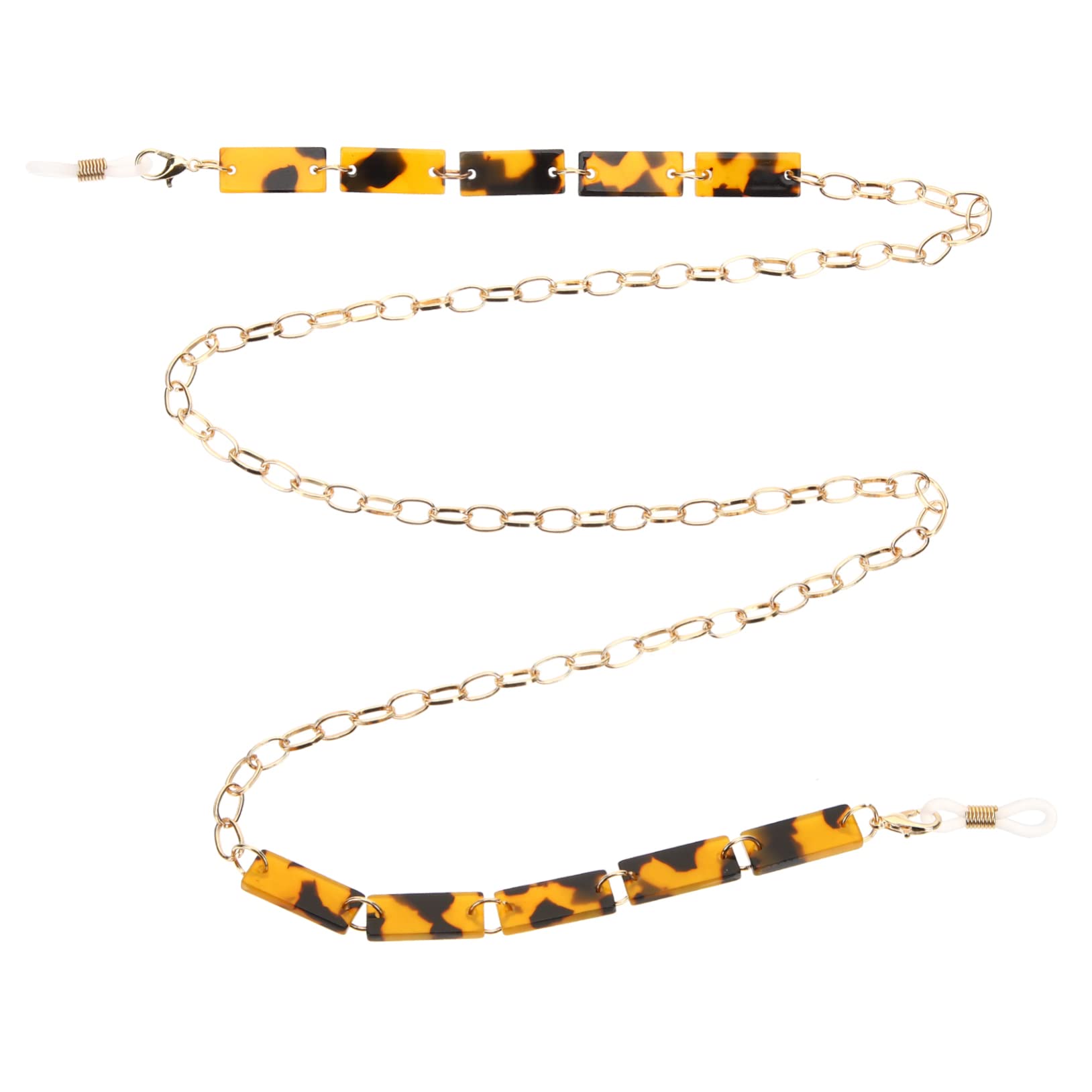 FOMIYES Catena di occhiali da esterno catena porta occhiali da sole rosa catena di occhiali d'oro Cinghie fermaocchiali antiscivolo catena di occhiali da sole Rame Orange