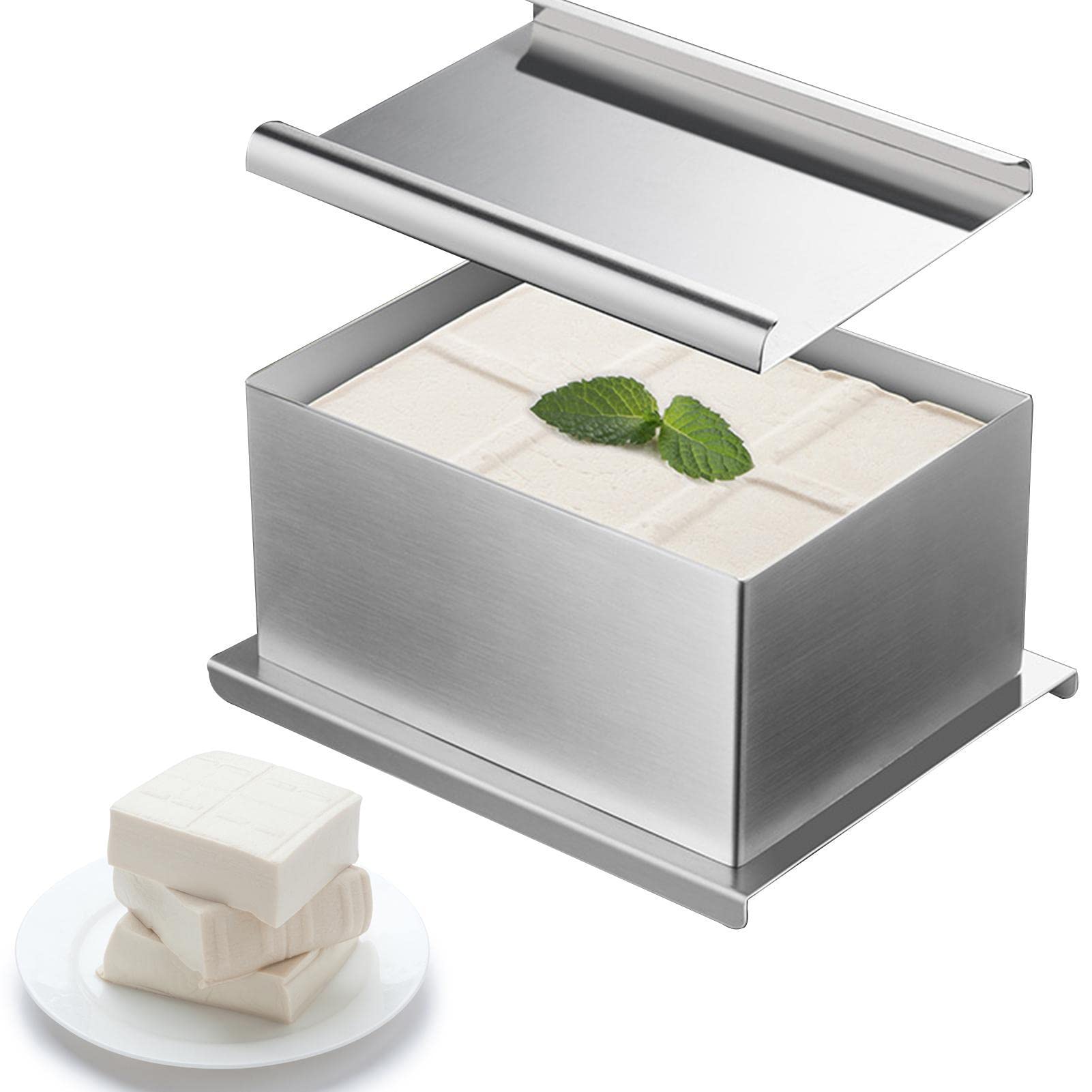 ASSIGN Tofu Press Mold - Food-Grade Durable 304 Stainless Steel Tofu Maker - Kitchen Gadget Cheese Maker for Lover Cook Gift Mom Gift, Easy to Demould