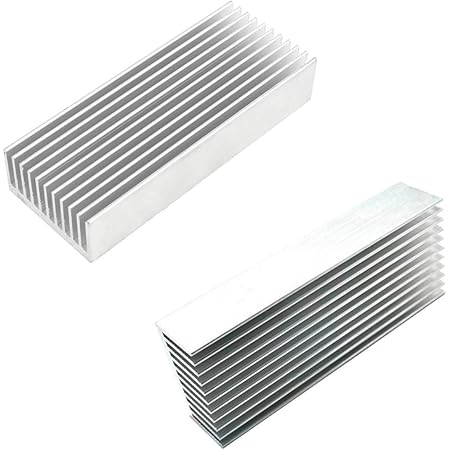 Amazon Uxcell 100mm X 35mm X 10mm ヒートシンク ヒートクーリングフィン ディフューザー 放熱板 アルミ二ウム Ic Scr部品用 Uxcell ヒートシンク 通販