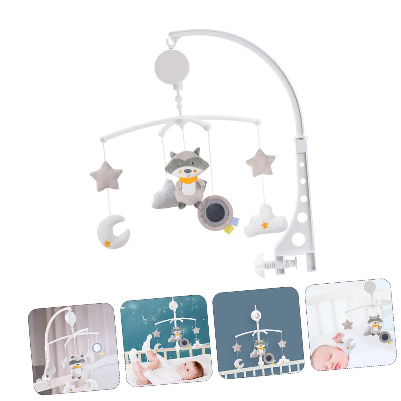 Móvil de Cuna Giratorio Carillón Musical de Plástico para Cuna | Móvil de Cuna, Adorno Colgante para Habitación, Obsequio para Baby Shower y Cumpleaños, para Bebés E Infantes