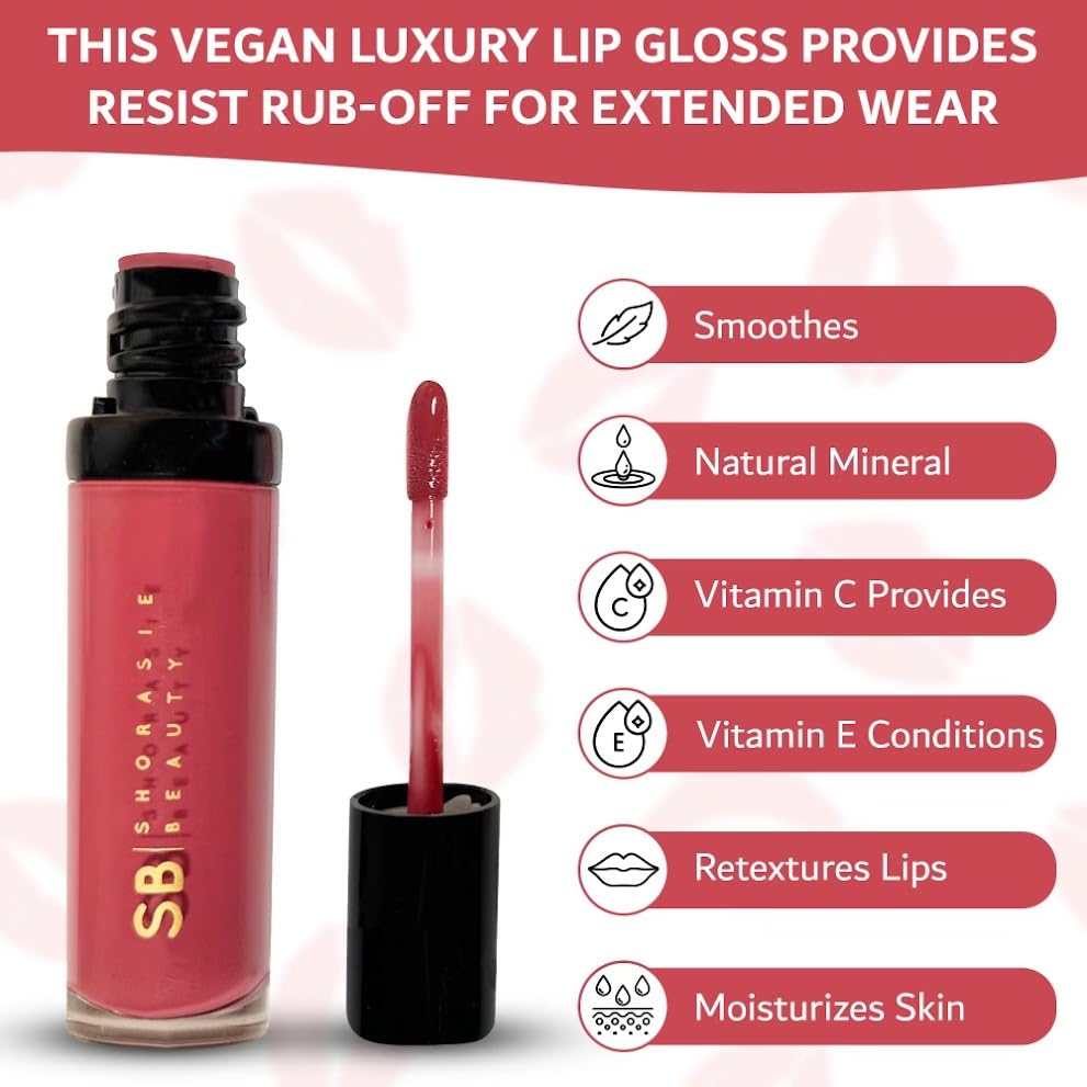 SB - Luxury Lip Gloss - Long Lasting Pigmented Glosses (Gala) 2 SB - Luxury Lip Gloss - Long Lasting Pigmented Glosses (Gala)
