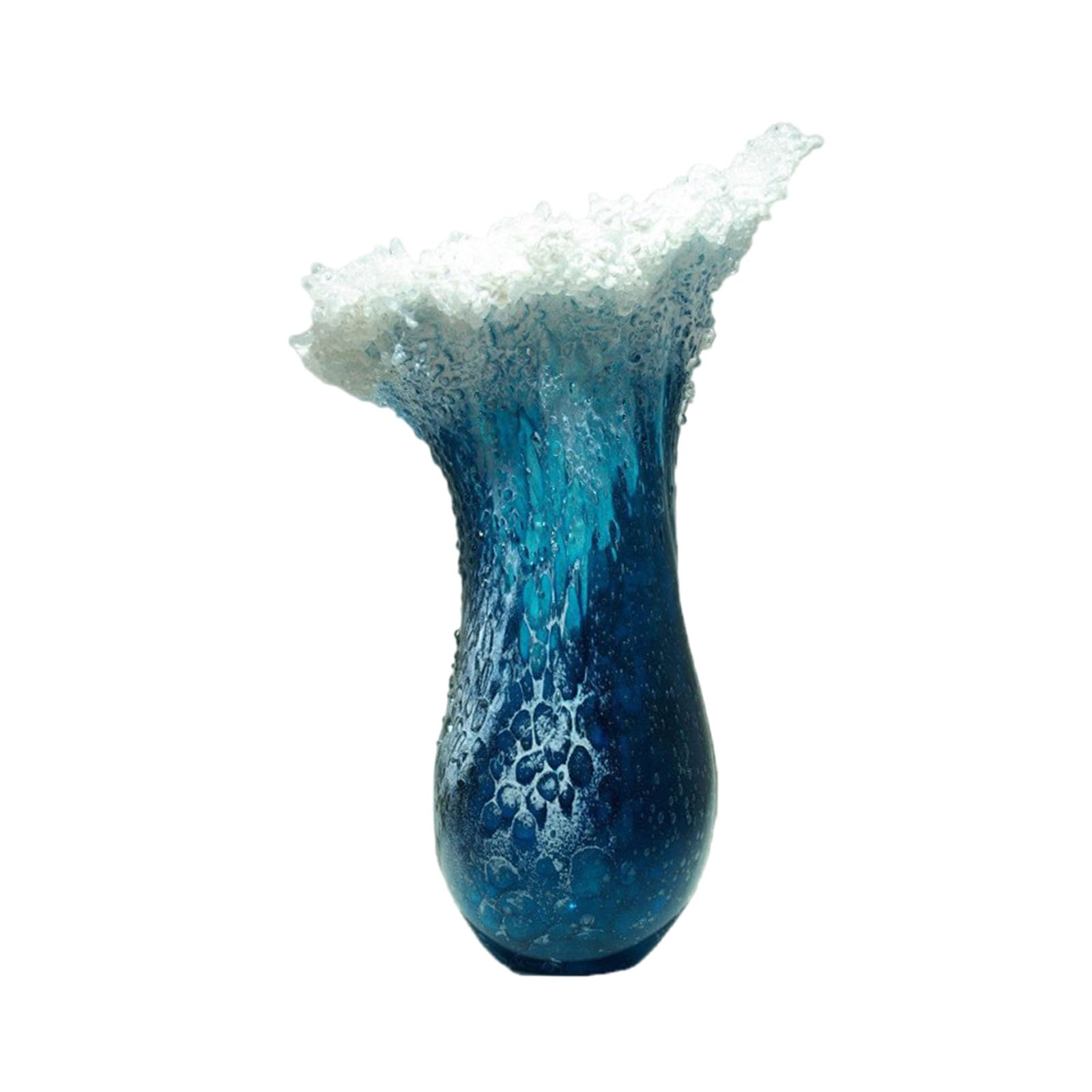 Moondame Artisanal Sea Pattern Resin Vase For Elegant Room Decoration And Centerpieces Flower Arrangement