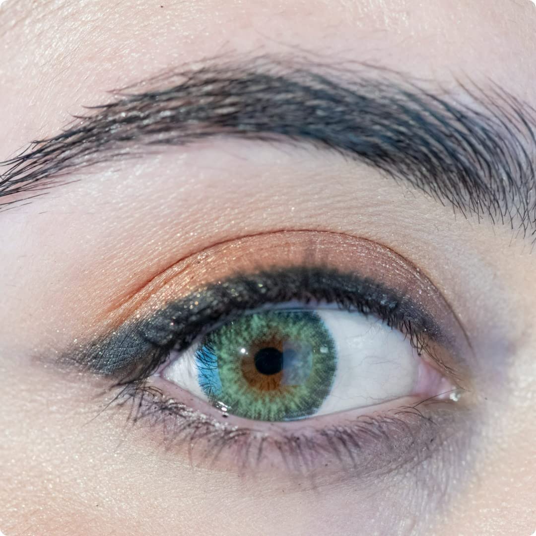 ADORE - Farbige Kontaktlinsen mit abgestuften BC 8.6 mm, DIA 14.0 mm | -3.75 Dioptrien | Trimester, 90 Tage (Grün/Pearl)