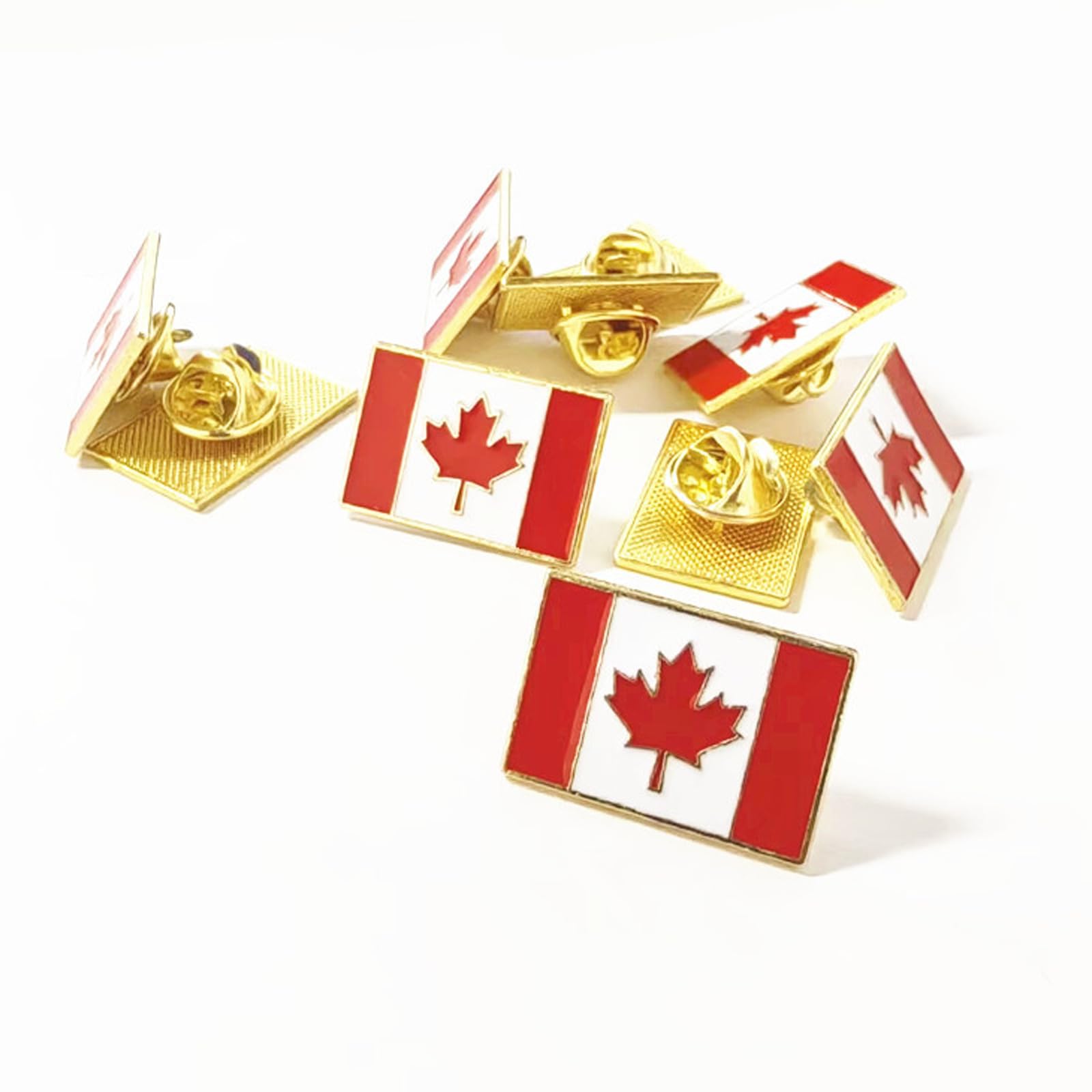 Elegante pin de bandera de Canadá en miniatura con cierre seguro, accesorio ideal para trajes, abrigos y sombreros, pin de bandera de Canadá