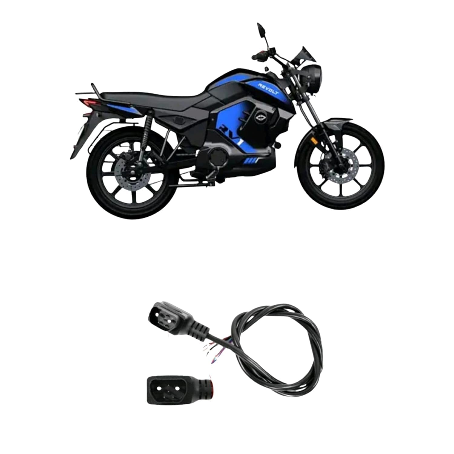 Lead Compatible with Revolt RV1+ Electric Bike | 6 Pin Charging Connection Cable | 2 Meter Long 8mm Heavy Duty Charging Wire for Electric Motorcycle-image-24