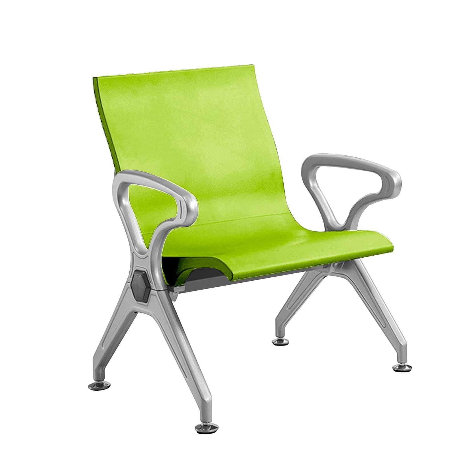 SaryEdge Pink Room Chairs Office Reception Seating with Backrest & Armrests PU Cushion Easy Assembly Ideal for Hospital Airport Bank & Lobby Furniture,Green,Green