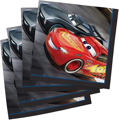 Unique 59922 Disney Cars 3 | Servilletas de almuerzo | 16ct