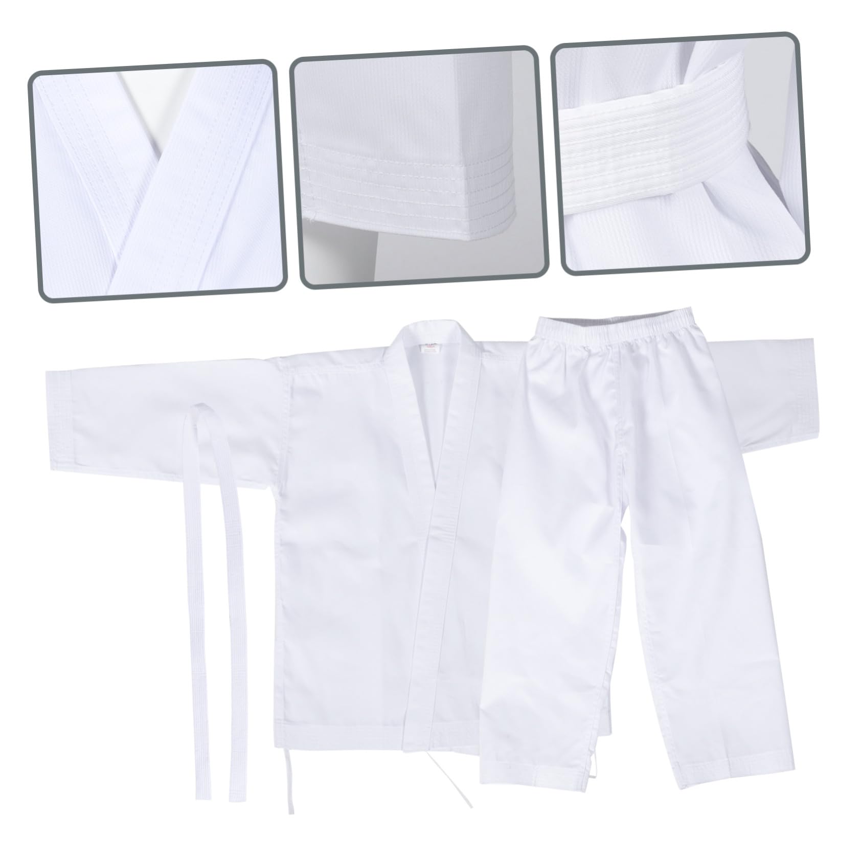 Traje de Karate Profesional Uniforme para Adulto y Adolescente Ropa de Entrenamiento Reutilizable Pantalones para Dojo y Competencias