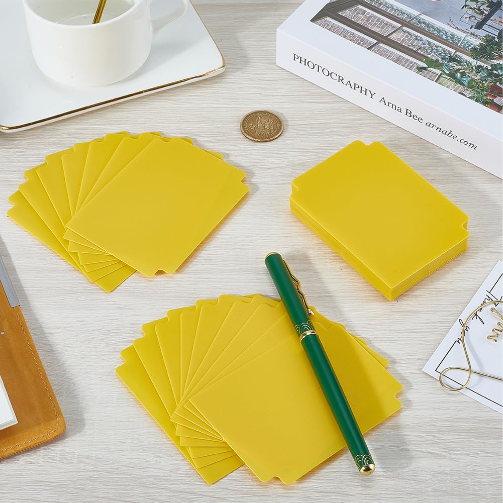 CRASPIRE Trading Card Dividers Yellow Card Separator Card Sorting Tray Plastic Card Dividers Board Game Card Separator Card Deck Box Dividers for Game Organizer Storage 40sheets 2.75 x 3.7 Inch - Image 3
