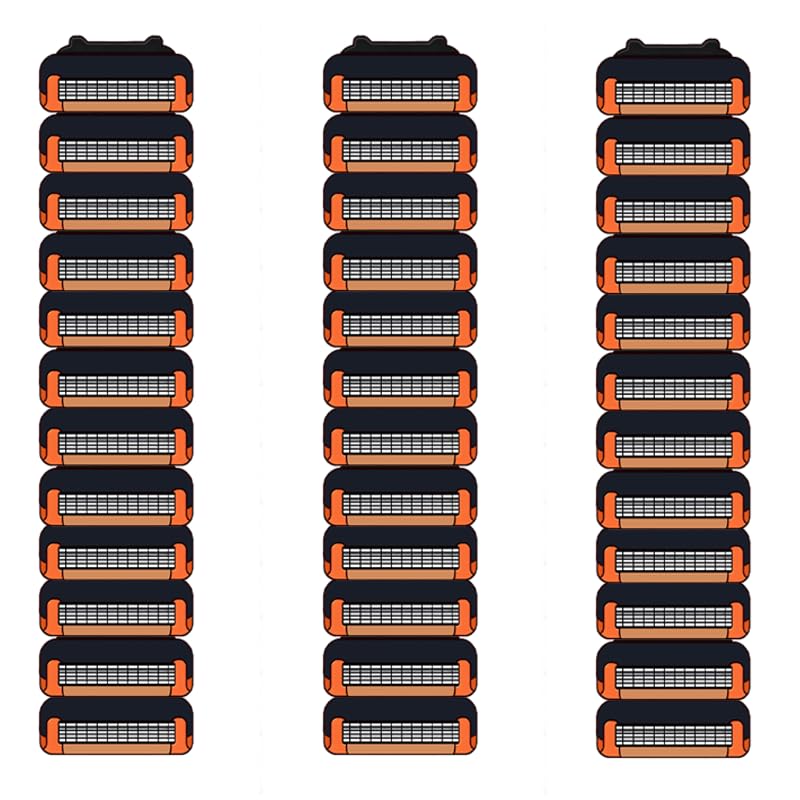 36 Count Razor Blades for GL-Fusion-5-Style Men Razors, Black image 2