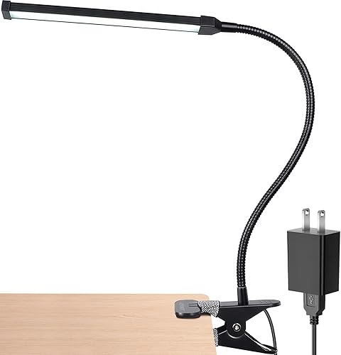 LEPOWER Luz LED con clip luz de lectura con cuello de cisne 5 W luz de piano de color cambiable de temperatura metal LEPOWER Luz LED con clip luz de lectura con cuello de cisne 5 W luz de piano de color cambiable de temperatura metal