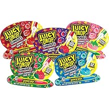 Juicy Drop Sour Candy Gummies, 16 Ct Sweet Chewy Candy w/Sour Gel in Assorted Fruity Flavors, Full Size, Fun Variety Pack For Birthday Party Favors, Goodie Bags, Gifts for Kids