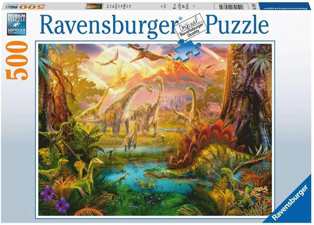 Ravensburger 16983 Land of The Dinosaurs 500 Piece Jigsaw Puzzle for Adults & Kids Age 10 Years Up, Multicolour