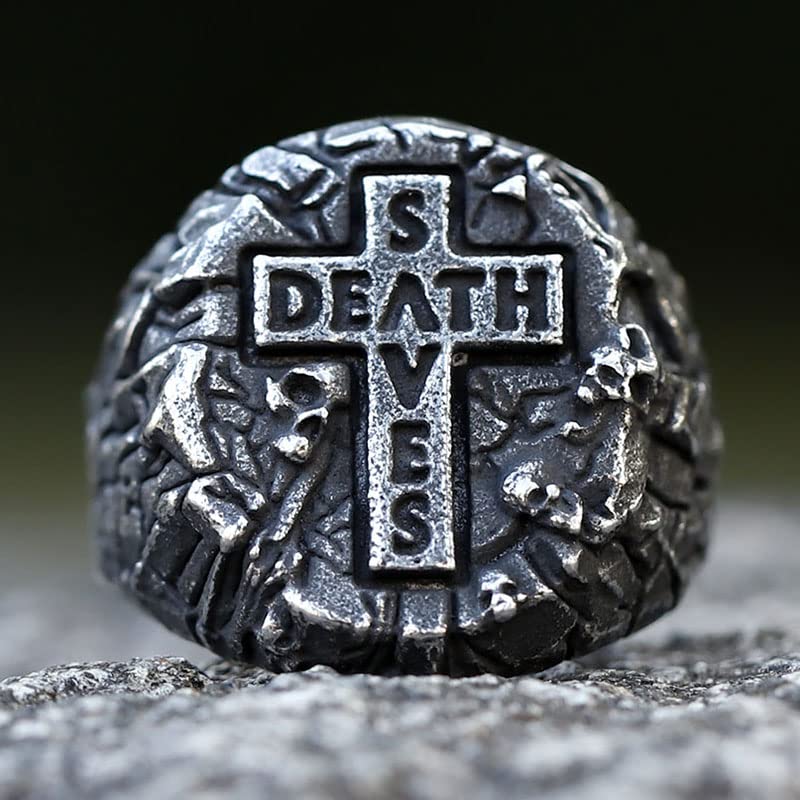 Image of 2023 Skull Ring Cool Evil Death Punk Rock Stainless Steel Rings Aly Style Jewelry