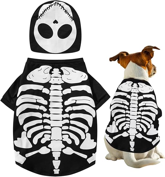 Halloween Skeleton Costumes for Pets Dogs (Small) Pet