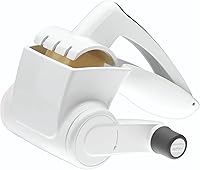 Zyliss Classic Rotary Cheese Grater - NSF Certified Handheld Grater for Cheese, Chocolate, Nuts - Easy-Clean Drum, White