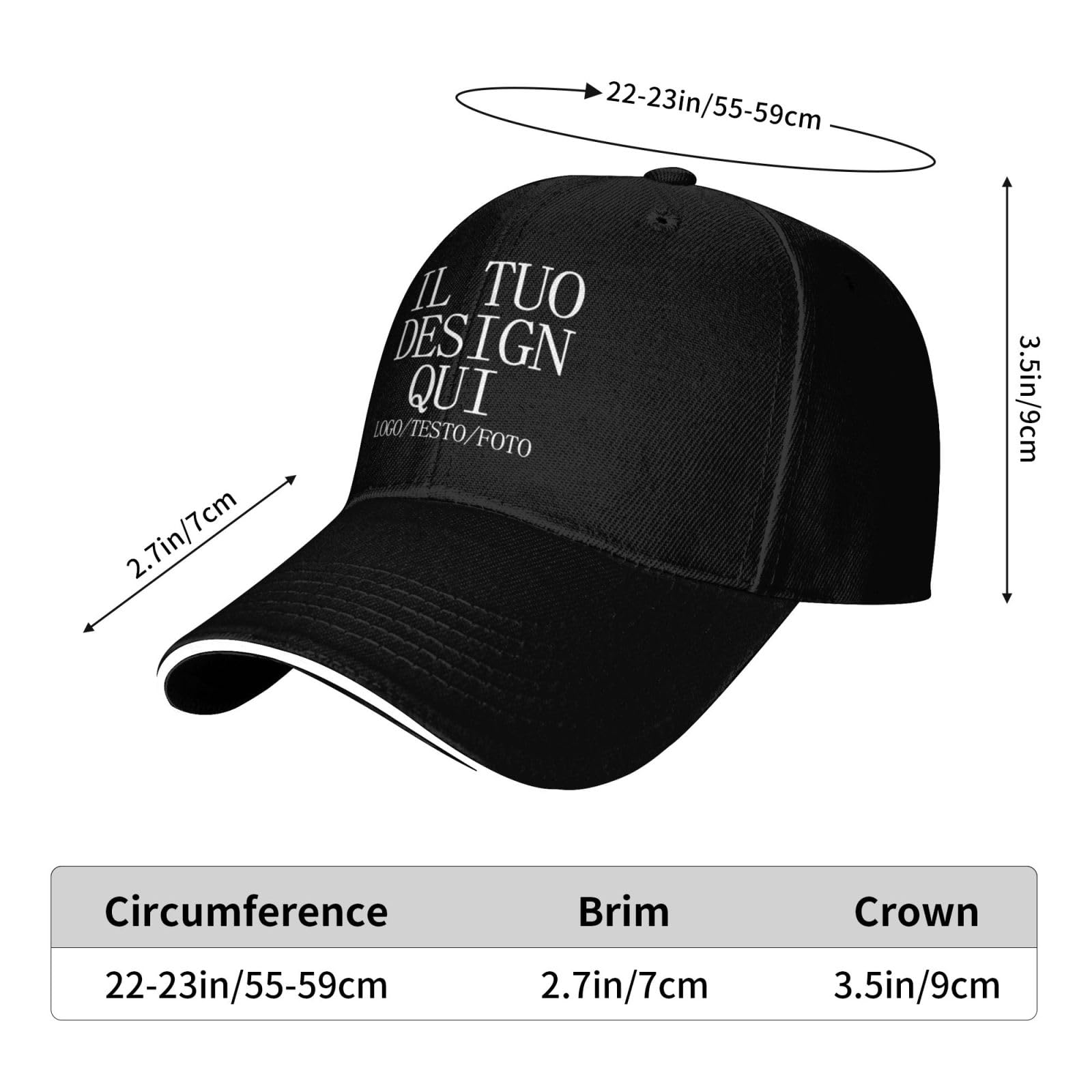 Ordine all’Ingrosso di Cappello Personalizzati da Uomo Donna, Cappello Baseball Personalizzato con Logo, Text/Foto, Cappello Baseball e Cappello Trucker, Regalo Personalizzato,Pasqua,Natale