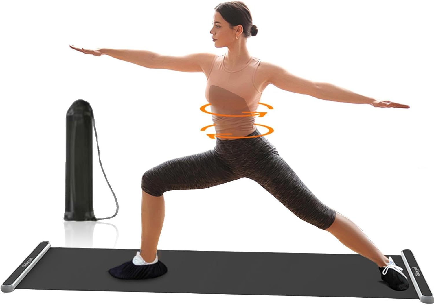 Sliders for Working Out – 180x50cm ABS PU, Exercise Slide Mat, Core Leg Balance | For Training Squats Lunges Push Ups Planks Climbers Skate Strides, Practice, Strength, Body Conditioning