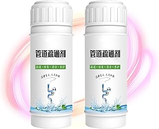 Eco-Friendly Sink and Drain Pipe Dredging Powder, Powerful Pipe Dredging Deodorant, Pipe Dredge Agent, Pipeline Dredging Agent, for Kitchen Toilet Pipeline Quick Cleaning Tool (2Pcs)
